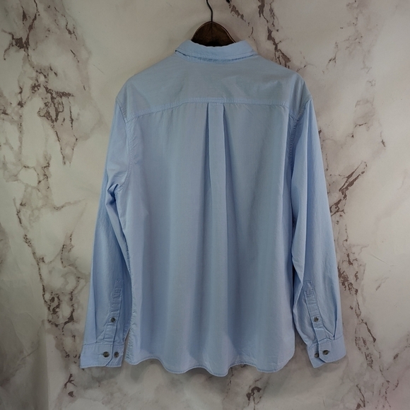 Eddie Bauer Shirt Mens XL Light Blue Travex Button Down Classic Fit Long Sleeve - Picture 5 of 9